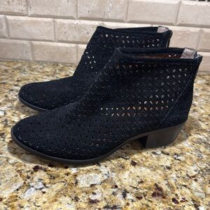 Lucky Brand Laser cut leather boots